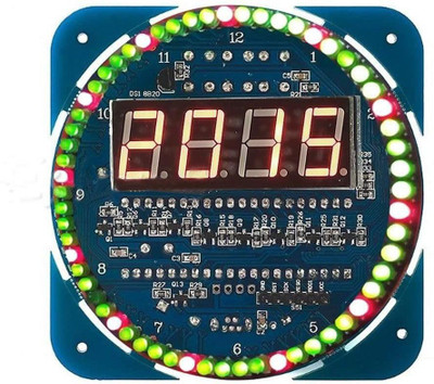 

ARDUINO M492 DIY DS1302 Rotating LED Electronic Digital Clock Kit 51 SCM Learning Board Timer Counter and Clock Electronic Hobby Kit