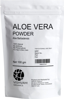 

vishvam organics Aloe Vera ( Aloe Barbadensis ) Powder(100 g)