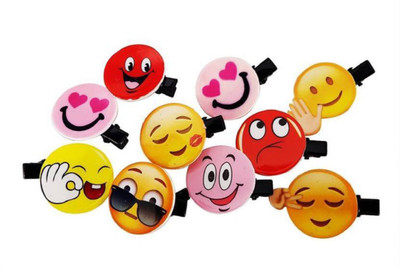 

BOXO Smiley Emoji Colorful Hair Clips For Kids, Hair Accessories For Girls, Best Birthday Return Gift For Baby Girls, 10 Pcs, Hair Clip, Hair Pin(Multicolor)