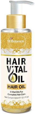 

St.Botanica Hair Vital Oil (With Olive, Castor, Almond, Jojoba, Rosemary, Tea Tree) Hair Oil(100 ml)