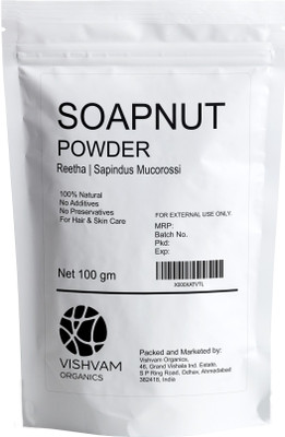 

vishvam organics Soapnut (Reetha | Sapindus Mukorossi) Powder(100 g)