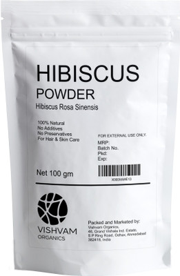 

vishvam organics Hibiscus (Hibiscus Rosa Sinensis) Powder(100 g)