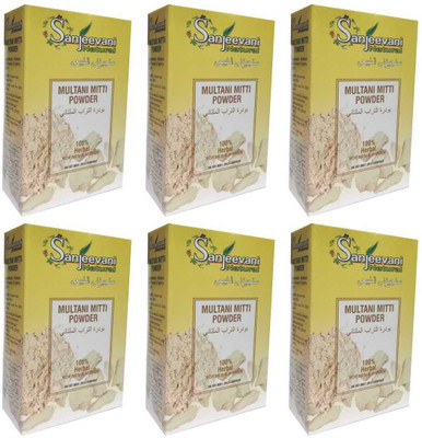 

SANJEEVANI NATURAL Multani Mitti Powder 100% Herbal For Women & Men Pack of 6(600 g)