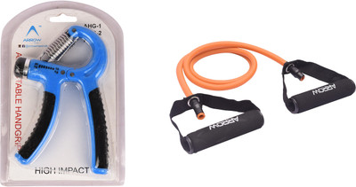 

Arrowmax FITNESS COMBO 1 : ADJUSTABLE HANDGRIP + 40 LBS PROFESSIONAL TONING TUBE BY ONE SHOT RETAIL Gym & Fitness Kit