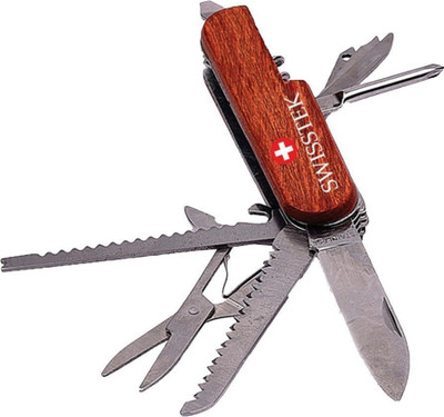 

Swisstek Multi Tool Key Chain 12in1 Black 12 Multi-utility Knife(Black)