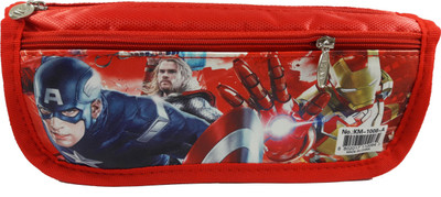 

Toy Toon Pencil Box Cartoon Character Art Polyester Pencil Box(Set of 1, Red)