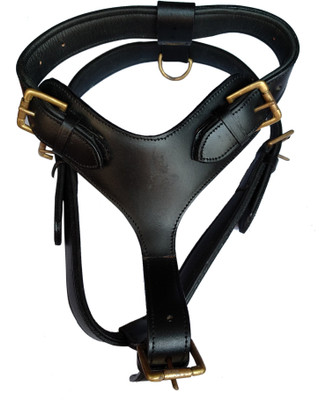 

SAWAY Export Guanine Leather Dog Body Belt 1.25 CM Dog Safety Harness(, Red