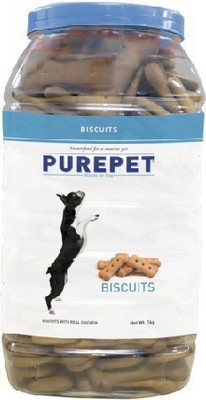 

Purepet Real Chicken Biscuits Milk Dog Treat(1 kg)
