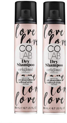 

Colab Dry Shampoo Original Amazing Oil Absorption Without White Residue 200ml Pack Of 2(400 ml)