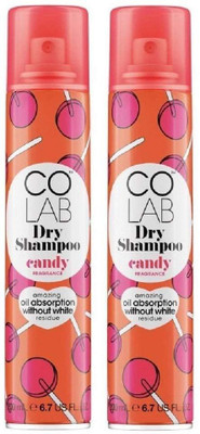 

Colab Dry Shampoo Candy Fragrance with Amazing Oil Absorption without White Residue 200ml Pack Of 2(400 ml)