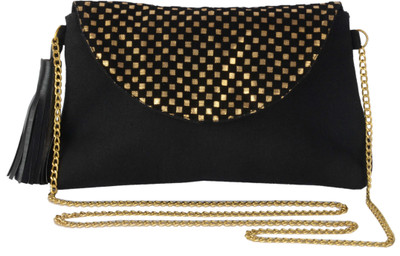 

Rezzy Women Evening/Party Black Cotton Sling Bag