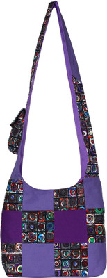 

Anekaant Women Casual Purple Canvas Sling Bag