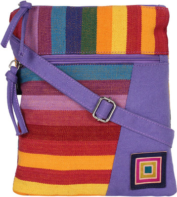 

Anekaant Women Casual Purple Cotton Sling Bag