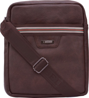 

ESBEDA Men Casual Brown PU Sling Bag