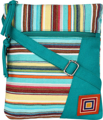 

Anekaant Women Casual Green Cotton Sling Bag