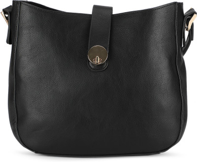 

Accessorize Women Casual Black Genuine Leather Sling Bag