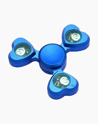 

OWO Stylish Heart Shape With Lighting Metal Blue Fidget Spinner Toy(Blue)