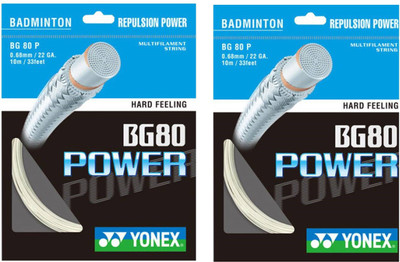 

Yonex BG 80 Power 0.68 Badminton String - 10 m(White)