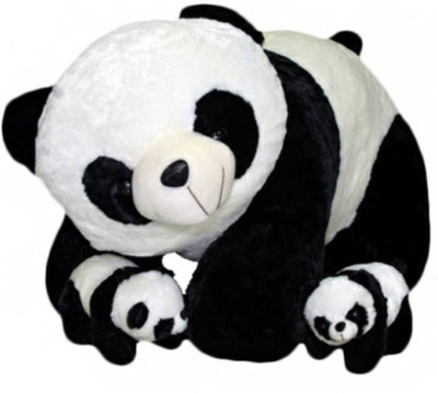 

Mrbear Soft Toys Gift Family Panda Mother With Two babys Black & White - 40 cm (Black And white) - 40 cm(Black, White)
