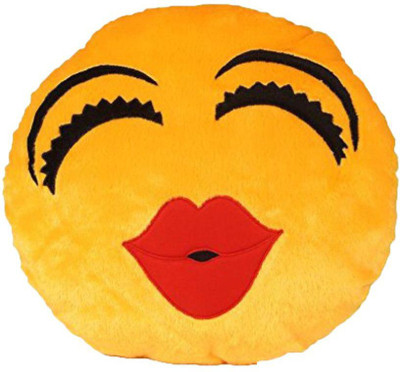 

APNA KANHA Smiley Kiss Cushion - 20 cm(Multicolor)