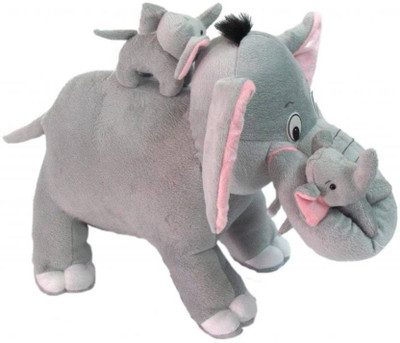 

AugustCollection Soft Mother Elephant With 2 Cute Baby - 42 Cm - 42 cm(Grey)