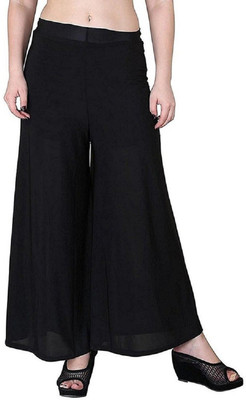 Skandas Trendz Flared Women Black Trousers