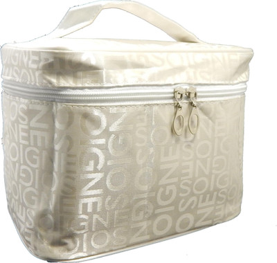 

RK Brands Designer Folding Portable Pearl White Multiple Compartments Travel Makeup Vanity Box(Pearl White)