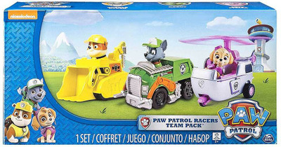 

Spin Master Paw Patrol Racers 3-Pack Vehicle Set, Rubble/Rocky/Skye(Multicolor)