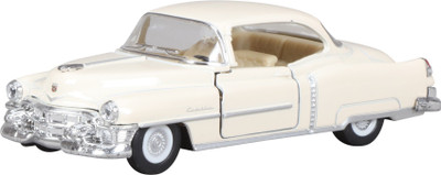 

Miss & Chief 1953 Cadillac coupe Diecast Pull back Car White(White)