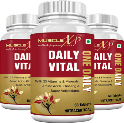 

MuscleXP Daily Vital (One Daily) Multi Vitamin (Pack Of 3)(60 No)
