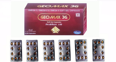 

GEOMAX 3G Omega 3, 6, 9 Flaxseed Oil, Extra Virgin Cold Pressed 500 mg(60 No)