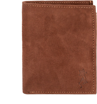

de meow Men Brown Genuine Leather Wallet(11 Card Slots)