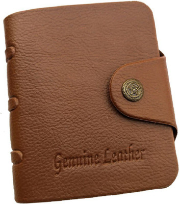 

Peacock Mundkar Boys Black Artificial Leather Wallet(6 Card Slots), Tan