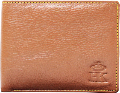 

harlie king Men Tan Genuine Leather Wallet(8 Card Slots)