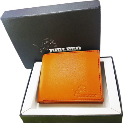 jubleeo Men Casual Tan Genuine Leather Wallet(4 Card Slots)