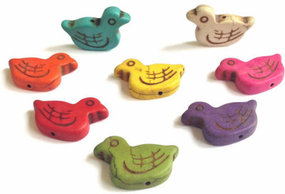 

Aumni Crafts Jewellery Making Synthetic Beads 30x17mm Bird Duck Random Colors (Pack of 24 pieces)