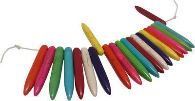 

Aumni Crafts Jewellery Making Synthetic Beads 34x5mm Spike Mixed Colors (Pack of 60 pieces)