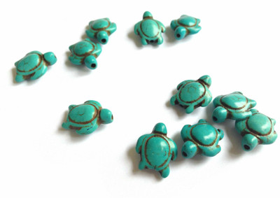 

Aumni Crafts Jewellery Making Synthetic Beads 16x13mm Animal Tortoise Turquoise Blue (Pack of 40 pieces)