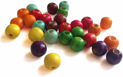 

Aumni Crafts Jewellery Making Craft Wooden Beads 10mm Round Mixed Colors (Pack of 100 grams, 340 beads)