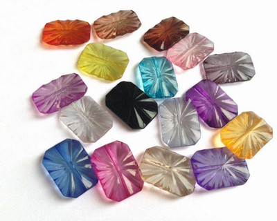 

Aumni Crafts Acrylic Beads 25x18x7mm Rectangle Mixed Colors (Pack of 200 grams, 116 beads)