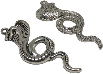 

Aumni Crafts Jewelley Making Metal Alloy Big Charms Pendant 50x19x3mm Snake Antique Silver Color (Pack of 4 pieces)