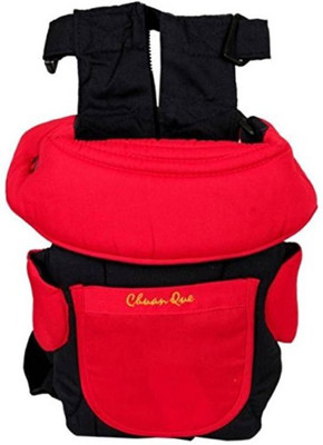 

BLACK CAT INC Chuan Que Adjustable Hands-Free 4-In-1 Baby Carrier Bag (Black Red) Baby Carrier(Red, Front carry facing out)