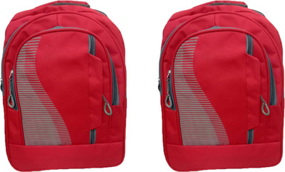 

Unique Collection College & School bag 20 L Backpack(Red), Red 07
