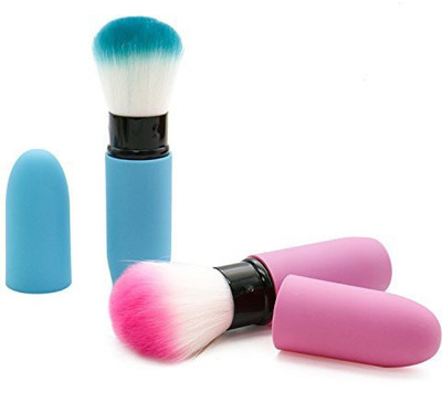 

Huele Retractable Cosmetic Blush Brush Makeup Powder With Lid 2 Pack(Pack of 2)