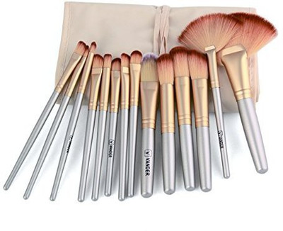 

Vander 32Pcs Makeup Brushes Premium Brush Set Synthetic Kabuki Cosmetics Foundation Blending Blush Eyeliner Face Powder Kit Champagne Color(Pack of 32)