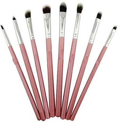

Kolight Set Of 8Pcs Diy Eye Brushes Eyeliner Eyeshadow Blending Pencil Brush Foundation Cosmetic Makeuppink Silver(Pack of 8)