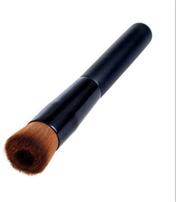 

Dolland Black Wooden Handle Professional Face Liquid Foundation Concave Round Head Flat Stippling Makeup Brush Point(Pack of 1)