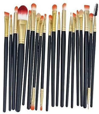 

Kolight Set Of 20Pcs Pro Makeup Sets Powder Foundation Eyeshadow Eyeliner Lip Cosmetic Brushes Black Gold(Pack of 20)