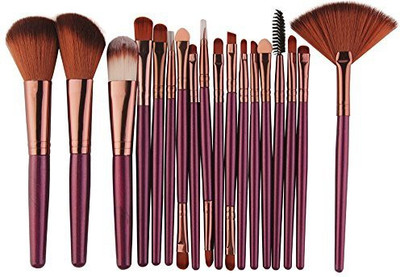 

Cinidy 2018 New Makeup Brushes 18 Pcs Face Kabuki Make Up Cosmetic Brush Soft Nylon Bristles Foundation Blush Eyeshadow(Pack of 18)
