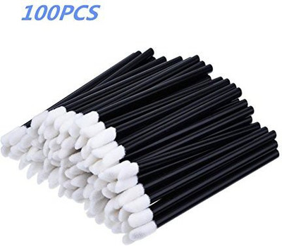 

Hotsaleglobal 100 Pcs Disposable Lip Brushes Lipbrush Lipstick Gloss Wands Applicators Tool Mini Handy Makeup Beauty Kits(Pack of 100)